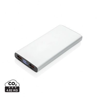 Logotrade Firmengeschenke das Foto: 18W PD Powerbank mit 10.000 mAh aus Aluminium