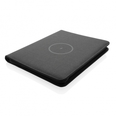 Logotrade werbemittel das Foto: Air 5W Wireless Charging Portfolio A4 mit 5.000mAh Powerbank