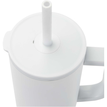 Logotrade Geschäftsgeschenke das Foto: Brady 900 ml RCS-zertifizierter Isolierbecher mit Silikon Trinkhalm