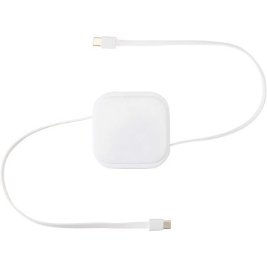 Logotrade Werbeartikel das Foto: Gloas Aufrollbares 5 in 1 Kabel aus Recyclingmaterial mit Datensynchronisierung und 100 W Schnellladefunktion sowie Smartphone Toolkit