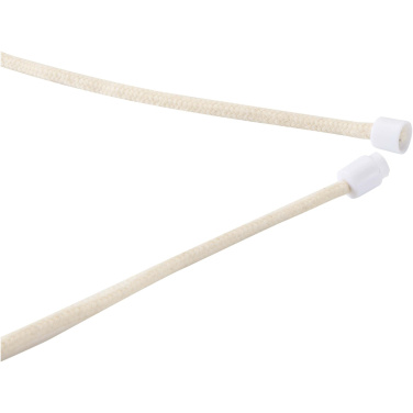 Logotrade Werbegeschenke das Foto: Adhab Smartphone Lanyard mit Bambusdetails