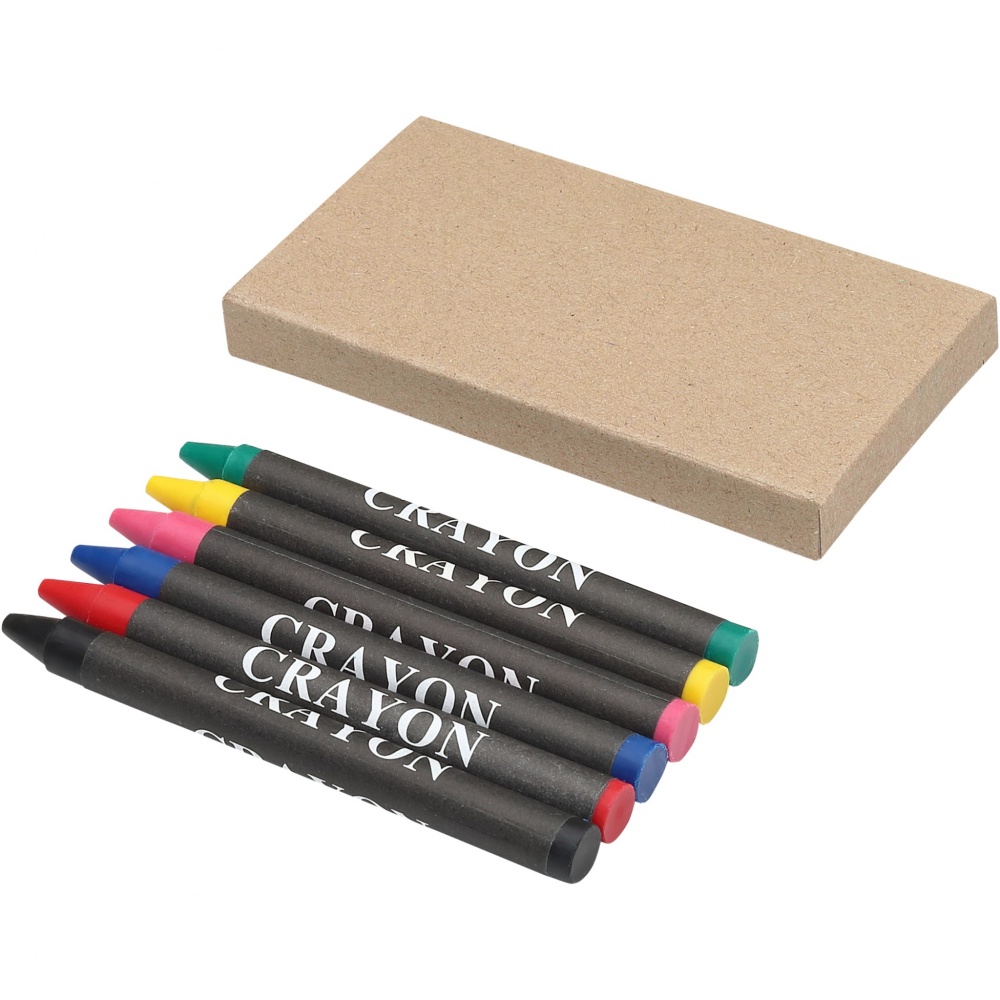 Logotrade promotional item picture of: Ayo 6-piece coloured crayon set