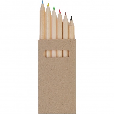 Logo trade promotional merchandise picture of: Ayola 6-piece coloured pencil set