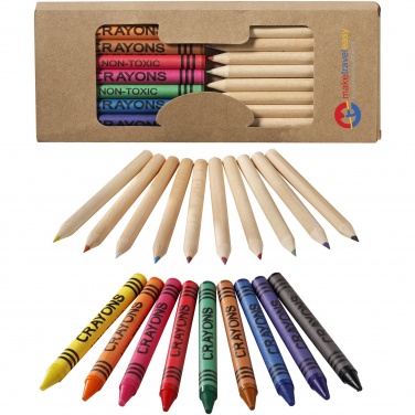 Logotrade promotional merchandise photo of: Lucky 19-piece coloured pencil and crayon set