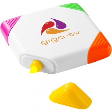 Logotrade business gifts photo of: Trafalgar square-shaped 4-colour highlighter