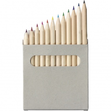 Logo trade promotional items image of: Tallin 12-piece coloured pencil set