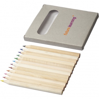 Logo trade promotional merchandise image of: Tallin 12-piece coloured pencil set