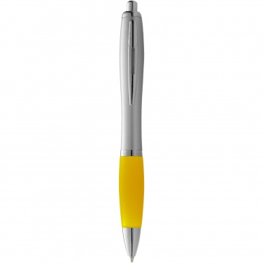Logotrade promotional product image of: Nash ballpoint pen silver barrel and coloured grip