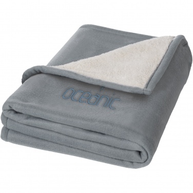 Logo trade promotional merchandise picture of: Springwood soft fleece and sherpa plaid blanket