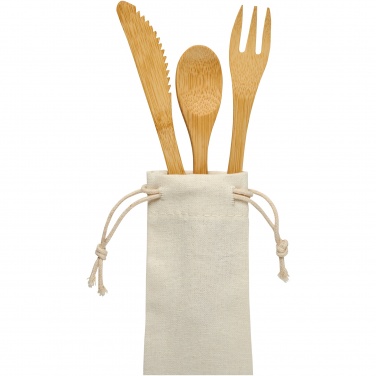 Logotrade promotional gift image of: Celuk bamboo cutlery set