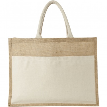 Logo trade corporate gifts picture of: Mumbay cotton pocket jute tote bag 18L