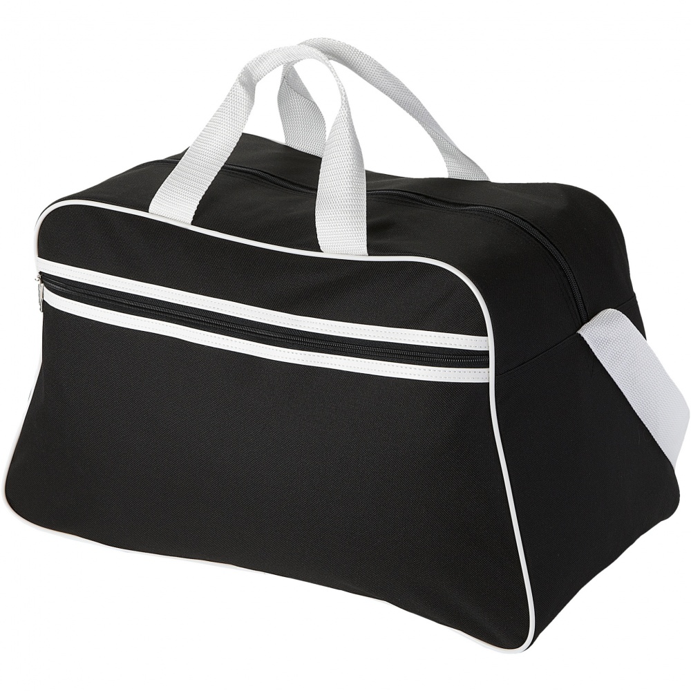 Logotrade promotional product picture of: San Jose 2-stripe sports duffel bag 30L