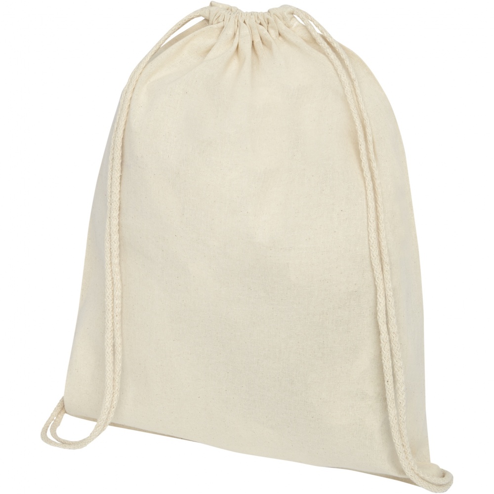 Logo trade advertising products image of: Oregon 100 g/m² cotton drawstring bag 5L