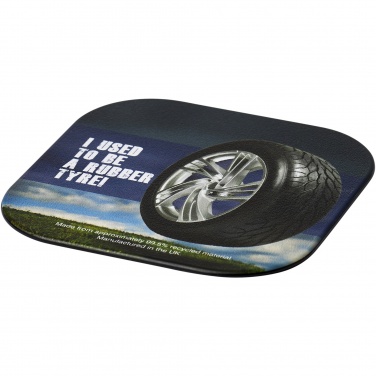 Logotrade promotional gifts photo of: Brite-Mat® square coaster with tyre material