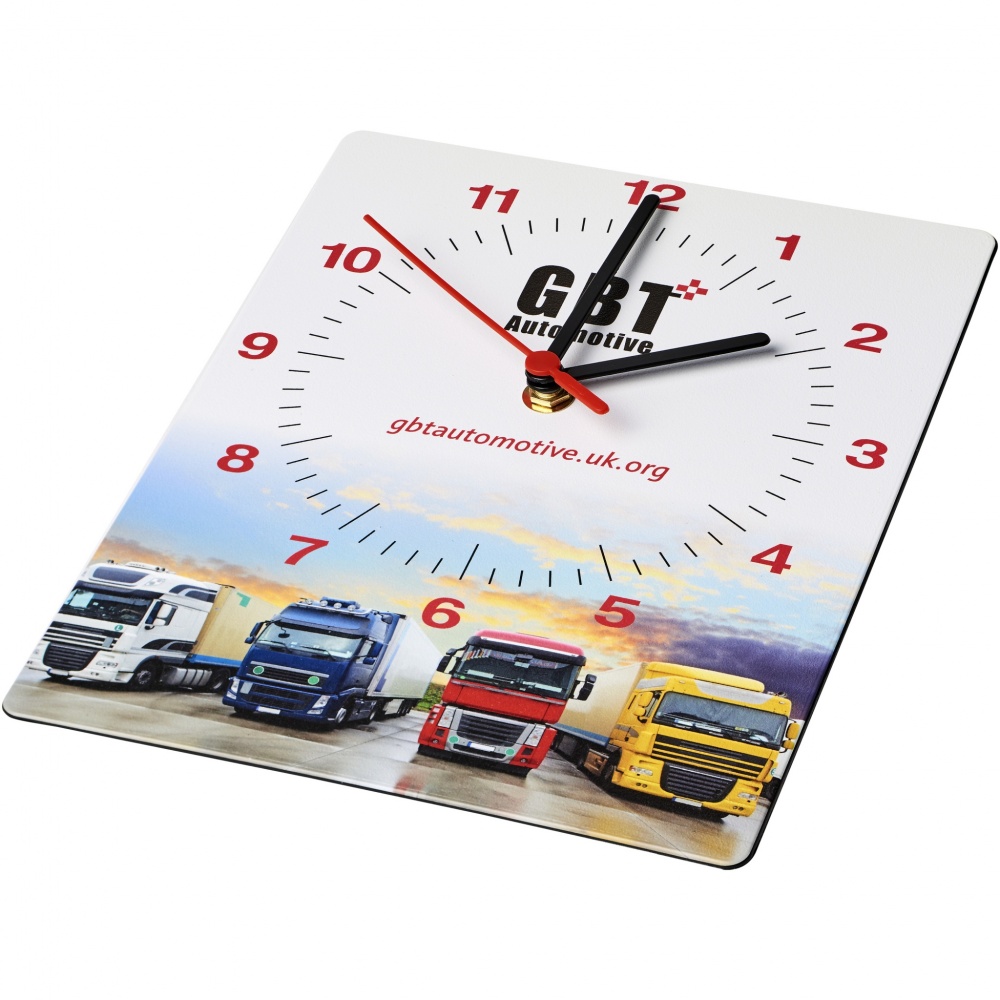 Logo trade promotional merchandise image of: Brite-Clock® rectangular wall clock