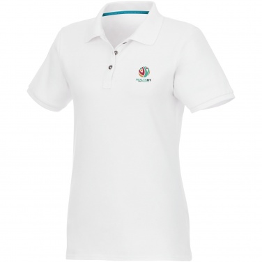 Logo trade promotional merchandise image of: Beryl short sleeve women's organic recycled polo