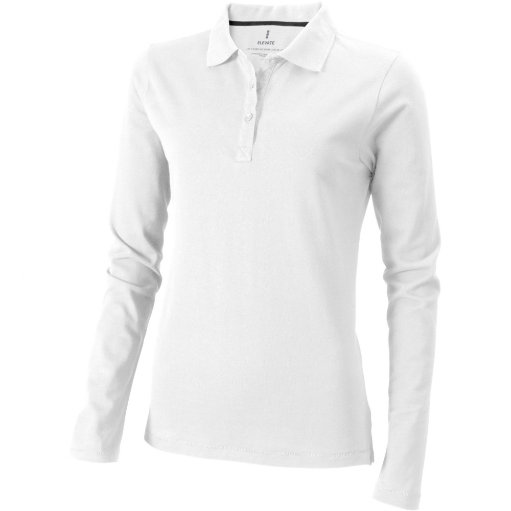 Logo trade corporate gifts picture of: Oakville long sleeve women's polo