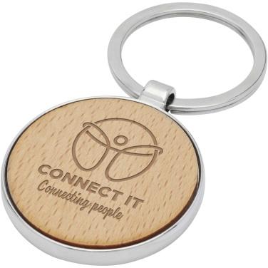 Logotrade business gift image of: Moreno beech wood round keychain