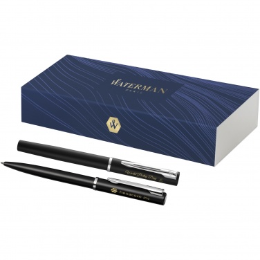 Logotrade corporate gift picture of: Waterman Allure ballpoint and rollerball pen set