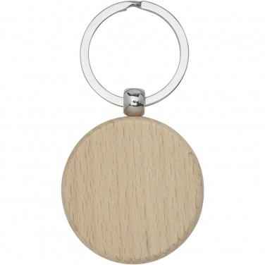 Logotrade business gift image of: Giovanni beech wood round keychain