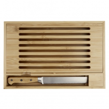 Logo trade advertising products picture of: Pao bamboo cutting board with knife