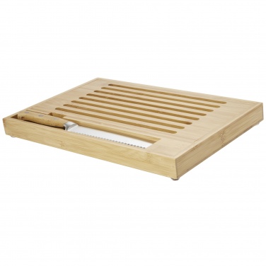 Logotrade promotional item picture of: Pao bamboo cutting board with knife