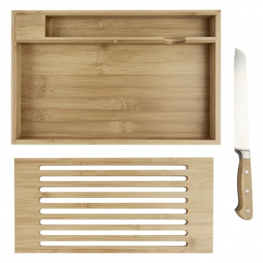 Logotrade promotional item picture of: Pao bamboo cutting board with knife