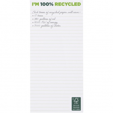 Logo trade promotional gifts image of: Desk-Mate® 1/3 A4 recycled notepad