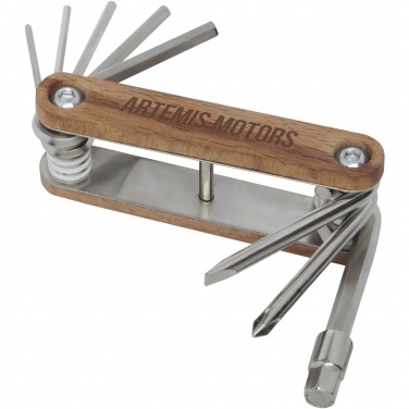 Logo trade promotional merchandise image of: Fixie 8-function wooden bicycle multi-tool