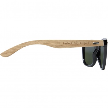 Logotrade promotional items photo of: Hiru rPET/wood mirrored polarized sunglasses in gift box