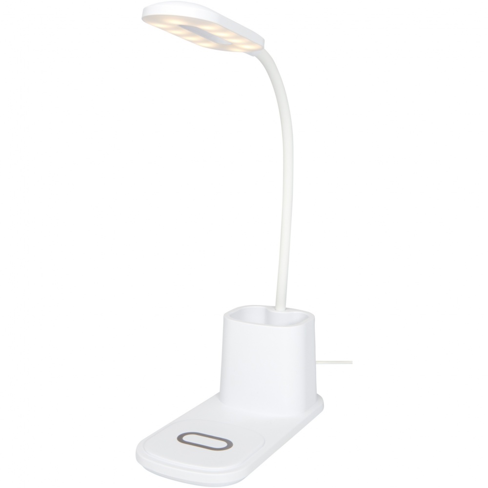 Logotrade promotional item image of: Bright desk lamp and organizer with wireless charger