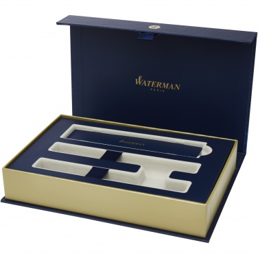 Logo trade promotional giveaways image of: Waterman Allure rollerball and ballpoint pen set 