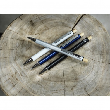 Logotrade promotional gift picture of: Cyrus recycled aluminium ballpoint pen (blue ink)