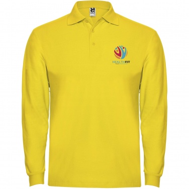 Logo trade advertising products picture of: Estrella long sleeve men's polo