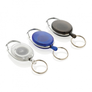 Logotrade promotional merchandise picture of: RCS recycled ABS roller clip keychain