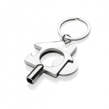 Logo trade promotional gift photo of: RCS recycled zinc alloy 3 in 1 keychain
