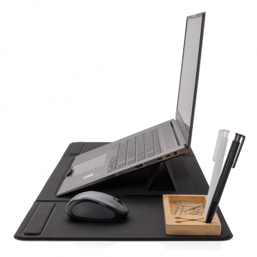 Logo trade promotional items image of: Impact AWARE RPET Foldable desk organizer with laptop stand