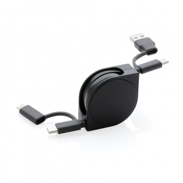 Logotrade promotional product picture of: RCS standard recycled plastic and TPE 6-in-1 cable