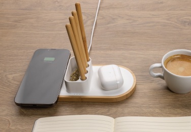 Logo trade promotional merchandise photo of: Ontario RCS rplastic 10W dual wireless