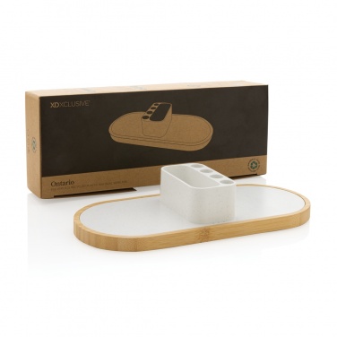 Logo trade promotional products picture of: Ontario RCS rplastic 10W dual wireless