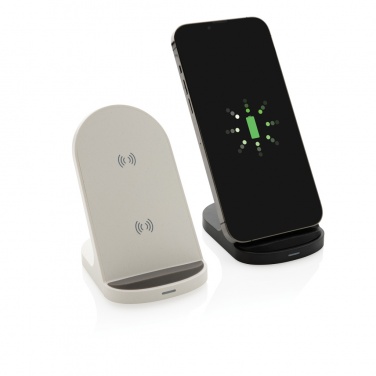 Logotrade promotional products photo of: RCS recycled plastic double coil wireless stand 15W