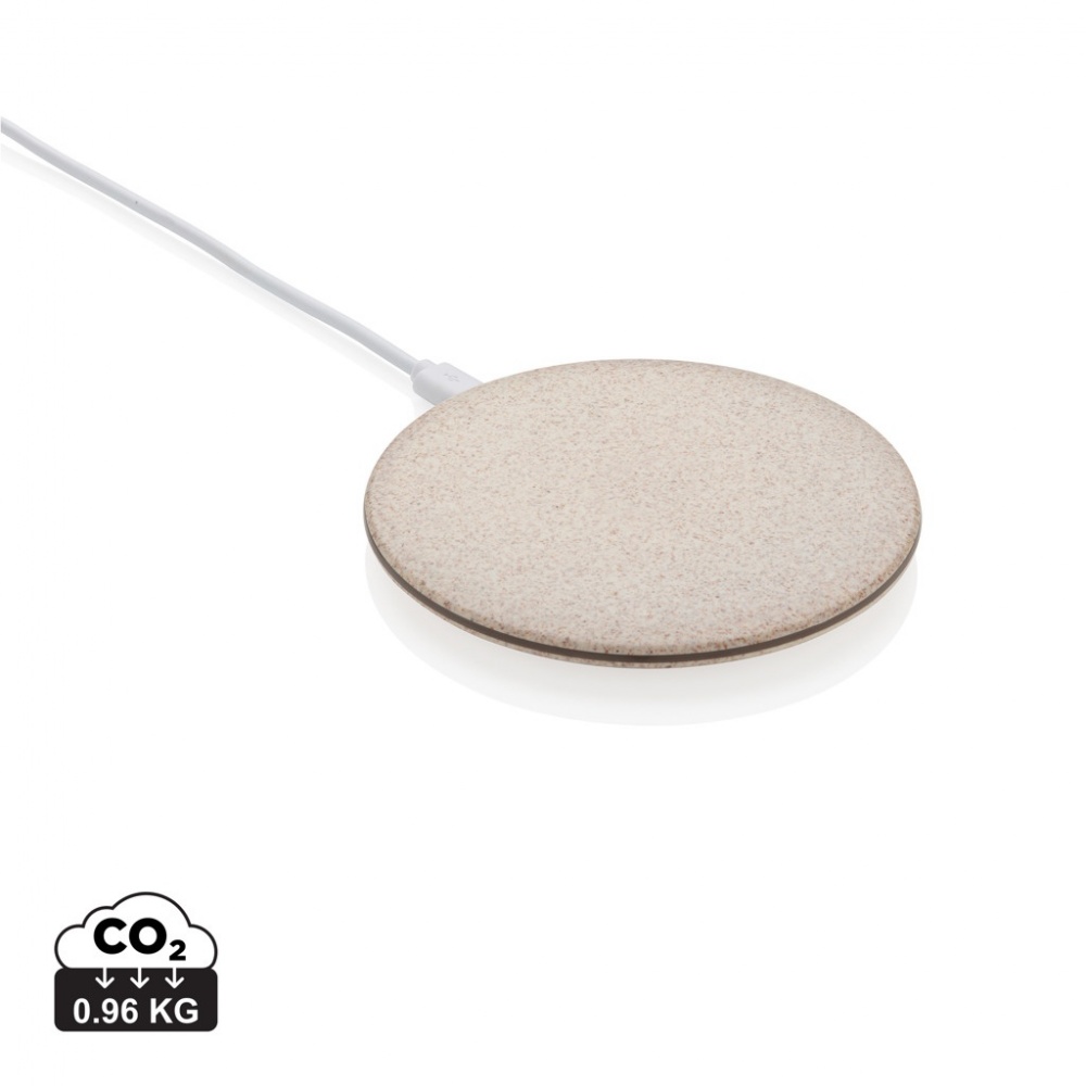 Logo trade promotional products picture of: 5W Wheat straw wireless charger