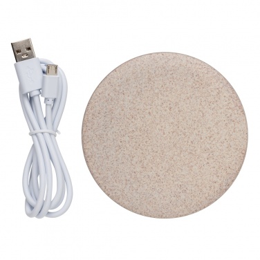 Logo trade promotional items image of: 5W Wheat straw wireless charger