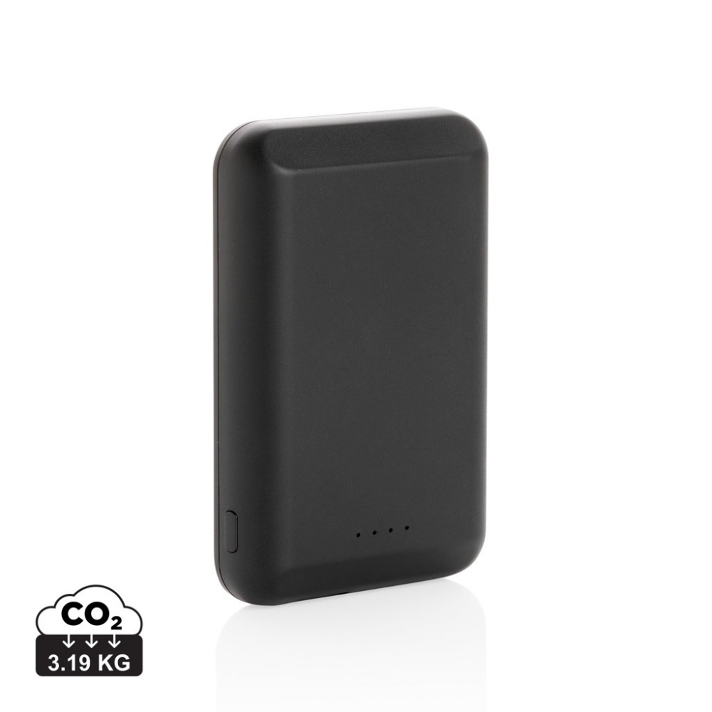 Logo trade promotional giveaways picture of: Magnetic 5.000 mAh 5W wireless powerbank