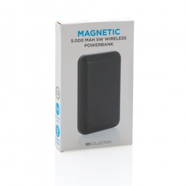 Logotrade promotional gifts photo of: Magnetic 5.000 mAh 5W wireless powerbank