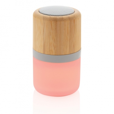 Logo trade promotional gifts image of: Bamboo colour changing 3W speaker light