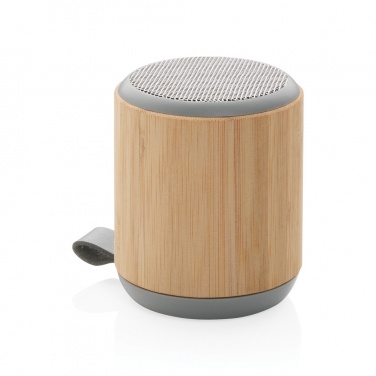 Logotrade corporate gift image of: Bamboo and fabric 3W wireless speaker