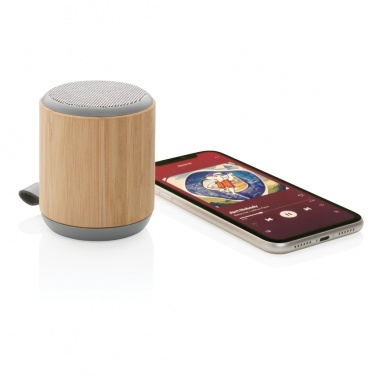 Logotrade advertising product image of: Bamboo and fabric 3W wireless speaker