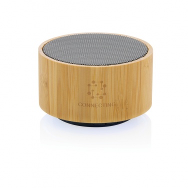 Logotrade promotional gift picture of: RCS recycled plastic and bamboo 3W wireless speaker
