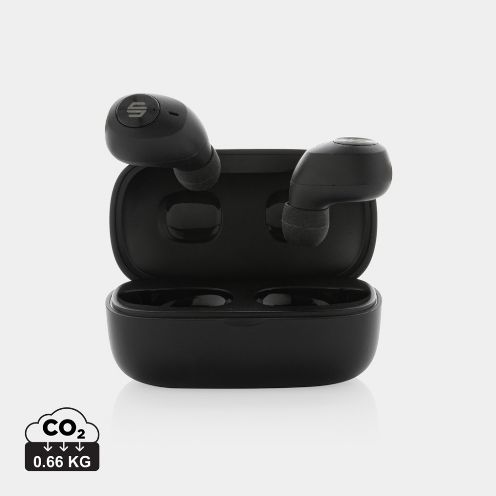 Logo trade corporate gifts image of: Urban Vitamin Palm Springs RCS rplastic ENC earbuds